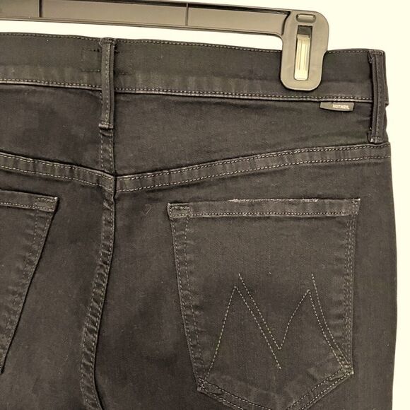 Mother Stunner Zip Ankle Step Fray Not Guilty Women's Black Jeans-31-Excellent - Picture 15 of 16